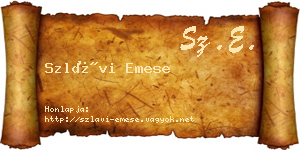 Szlávi Emese névjegykártya